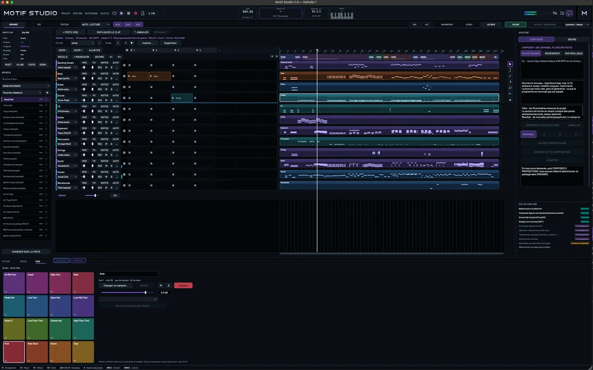 Motif Studio 2.0：音轨、鼓垫与助手